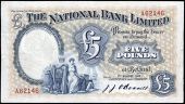 Five Pounds, 1 August 1942, A 62146, signature of J.J. O'Donnell (Pick 159). Very fine 	€80-100
