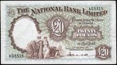 Twenty Pounds, 2 October 1939, A 03315, signature of F.H. Green (Pick 158). About very fine 	€400-500



