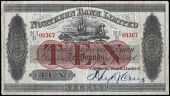 Ten Pounds, 1 November 1930, N-I/B 00367, signature of Hugh J. Craig (Pick 181a). Small ink number on front and...