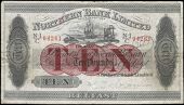 Ten Pounds, 1 May 1936, N-I/C 04261, signature of J.F. Robinson (Pick 181a). A number on front, otherwise good fine...
