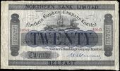 Twenty Pounds, 1929, new bank title on Northern Banking Co Ltd issue, 20 October 1921, A 0647, signature of W.J....