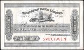 One Hundred Pounds, undated, uniface proof on paper, stamped SPECIMEN in red at lower right (cf. Pick 183/186). Thin...