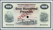 One Hundred Pounds, 1 July 1970, H 0000000, colour trial in grey and pale green, stamped SPECIMEN in red either...
