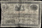 One Pound, 15 January 1829, no. 176, Waterford (Pick –). Split and rejoined with tape at centre, missing left...