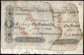 One Hundred Pounds (2), both 1 October 1840, nos. 259 and 260, Limerick, part notes stamped CANCELLED twice in red...