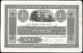 One Pound, 1 July 1857, uniface proof on India paper card, 18 branches, SPECIMEN stamped at lower right, impressions...