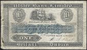 One Pound, 1 July 1922, no. 205859, signature of W. Reid (Pick A137a). Rust spots, pinholes and a small hole on left...