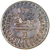 Miscellaneous Checks, Co Dublin, Dublin, North Circular Road Tavern, J.B., brass Twopence by I.C. Parkes, obv. dog,...