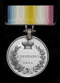 Hyderabad 1843 (Patk. McNeil, 22nd Regt.) fitted with fitted with original steel clip and bar suspension, edge...