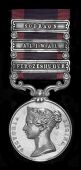 Sutlej 1845-46, for Moodkee 1845, 3 clasps, Ferozeshuhur, Aliwal, Sobraon (William Doyle, 50th Regt.) edge bruising...