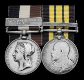 Pair: Private Makinjira, 1st King’s African Rifles

Central Africa 1891-98, 1 clasp, Central Africa 1894-98 (62...