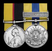 An Omdurman pair to Corporal J. Range, 21st Lancers, who was wounded in the charge

Queen’s Sudan 1896-98 (2305...