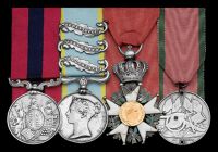 A fine Crimea Heavy Brigade D.C.M. group of four awarded to Lieutenant W. Percy, 9th Lancers, late 4th Royal Irish...
