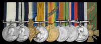 An extremely rare Great War Zeebrugge raid C.G.M., Q-Ship operations D.S.M. group of nine awarded to Petty Officer...