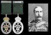 Colonial Auxiliary Forces Officers’ Decoration, V.R., reverse impressed, ‘Lieut. Colonel H. R. Smith, Reserve of...