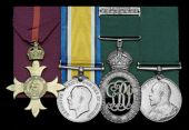 A military O.B.E. group of four awarded to Major Walter Scott Blackett, Ceylon Mounted Rifles

The Most Excellent...