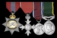 An I.S.O., M.B.E. group of four awarded to Corporal Francis Randel Sanger, Indian Civil Service and Simla...