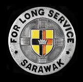 Sarawak, Badge for Long Service, 46mm., silver and enamel, hallmarks for Birmingham 1948, unnamed, pi-backed,...