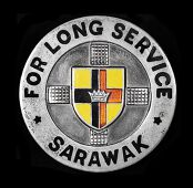 Sarawak, Badge for Long Service, 46mm., silver and enamel, hallmarks for Birmingham 1948, unnamed, pi-backed,...