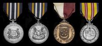 Singapore, Police Long Service and Good Conduct Medal (2) slightly different strikings and suspensions, silver (Sgt....