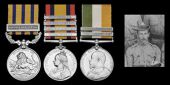 A rare Jameson raider’s British South Africa Company Medal 1890-97 and Boer War group of three awarded to Major G....