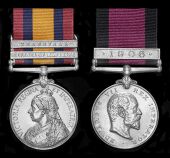A Defence of Mafeking pair awarded to Corporal T. Gardiner, Bechuanaland Rifles, later Royston’s...