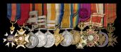 The mounted group of twelve miniature dress medals worn by Major-General Sir Harold Parsons, K.C.M.G., C.B., Colonel...