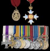 An impressive civil C.B., C.B.E., Great War M.C. group of eleven awarded to Colonel L. Green, who was wounded with...