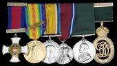 A Great War D.S.O. group of six awarded to Lieutenant-Colonel E. A. Ash, Malay State Volunteer Regiment, late...