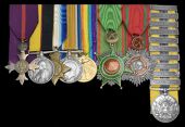 The remarkable Great War period O.B.E. group of eight awarded to Major S. K. Flint, Royal Fusiliers, late Royal...