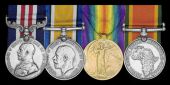 A scarce Great War M.M. group of four awarded to Corporal A. H. Gaskon, 2nd South African Infantry, who was...