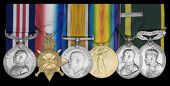 A Great War M.M. group of five awarded to Colour-Sergeant F. A. Lewis, London Regiment, who was decorated for...
