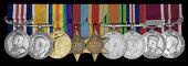 An unusual Great War M.M. group of nine awarded to Honorary Captain A. J. Stiff, Royal Engineers, who was decorated...