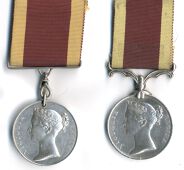 China 1842 (John Legg, Petty-Officer, Samarang) pierced with swivel ring straight bar suspension, renamed, edge...