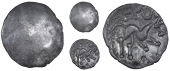 Corieltauvi, Vepoc, Half-Unit, trace of design, rev. horse right, vepo· above, pellet below horse’s head,...
