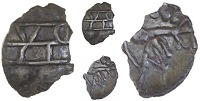 Corieltauvi, Volisios Cartivellaunos, Half-Unit, vo[li]si[os] between three lines, rev. horse right, [ca]rt above,...