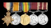 Five: Warrant Officer Class 2 Daniel Harrington, Royal Engineers

1914 Star (392195 Sjt., R.E.); British War and...