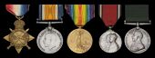 Five: Corporal R. D. Fordham, Volunteer Machine Gun Company, late Lucknow Volunteer Rifles

1914-15 Star (No. 30...