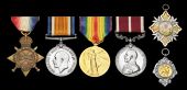 Four: Company Quartermaster Serjeant M. T. Phillips, South Wales Borderers, awarded the M.S.M. for the...