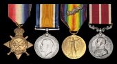 Four: Regimental Sergeant-Major C. F. Napper, South African Army Service Corps, awarded the M.S.M. for East...