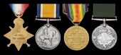 Four: Lieutenant J. O. Nott, 7th and 8th (Transvaal Scottish) South African Infantry

1914-15 Star (Sjt., 8th...