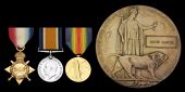 Three: Private J. Mackie, 6th, late 8th Battalion Australian Imperial Forces, killed in action, France, 16 August...