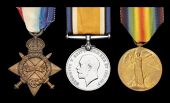 Three: Signalman W. Webb, Royal Navy

1914-15 Star (J.30793 Sig. Boy, R.N.); British War and Victory Medals...