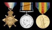 Three: Private J. McDonough, Royal Irish Fusiliers

1914-15 Star (13050 Pte., R. Ir. Fus.); British War and...
