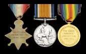 Three: J. Greenwood, a dockyard worker on “Service With The Royal Navy”

1914-15 Star (J. Greenwood, Service...