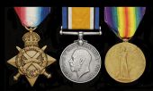 Three: Sepoy Mir Ghazan, 40th Pathans

1914-15 Star (No. 4793 Sepoy, 40/Pathans.); British War and Victory Medals...