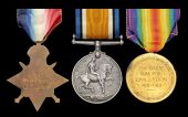 Three: Lance-Corporal H. E. Mundy, 10th Light Horse Regiment, Australian Imperial Force

1914-15 Star (305 Pte.,...