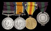 Three: Havildar Abdul Aziz Khan, 127th Baluchis

British War and Victory Medals (2332 Havr. Abdul Aziz Khan, 127...