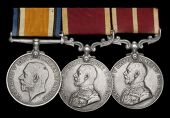 Three: Warrant Officer 2nd Class A. W. Mantle, Royal Engineers, awarded the M.S.M. for service in South...