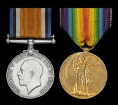 Pair: Private W. J. Allez, Royal Guernsey Light Infantry

British War and Victory Medals (634 Pte., R. Guernsey...